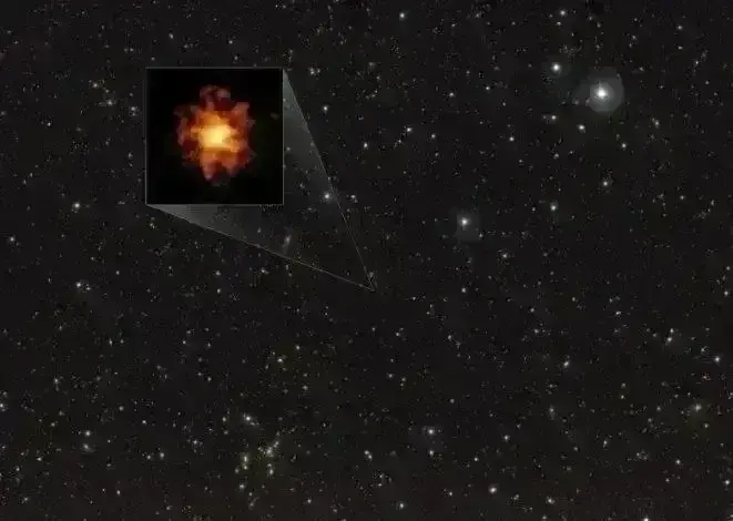 Kosmische rariteit: een draaiend schijfstelsel op recordafstand