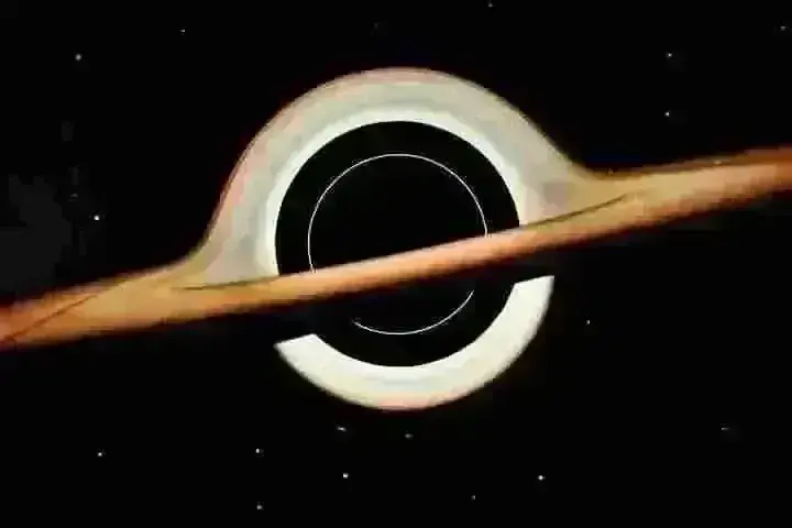an artist's impression of a black hole in the sky